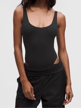 Lululemon Wundermost Ultra-Soft Nulu Square Neck Sleeveless Bodysuit Black 2023